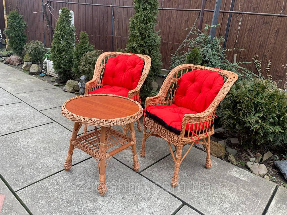 Комплект плетених меблів з накидками на крісла Київ - фото 6