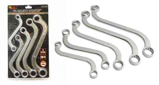 Набор накидных ключей OX-2247, 5 шт 8-22 мм, прочная сталь, двойные размеры, удобная форма для доступа Одесса