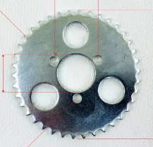 Звезда квадроцикл (задняя) Квадроцикл дитячий Т8F-38T(d=29; 3отв.*34mm) Мукачево