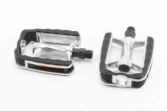 Педалі CITY 9/16" (108x82x25mm) алюмінієві, сріблясто-чорні С220DU Київ