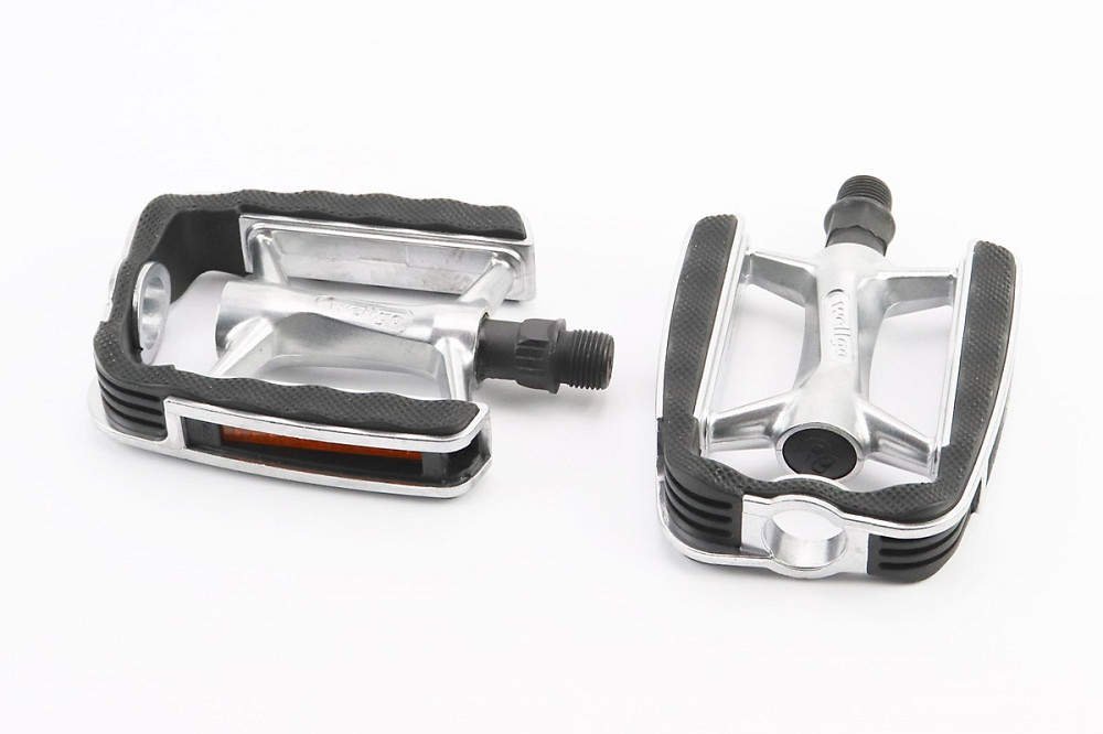 Педалі CITY 9/16" (108x82x25mm) алюмінієві, сріблясто-чорні С220DU Київ - фото 1