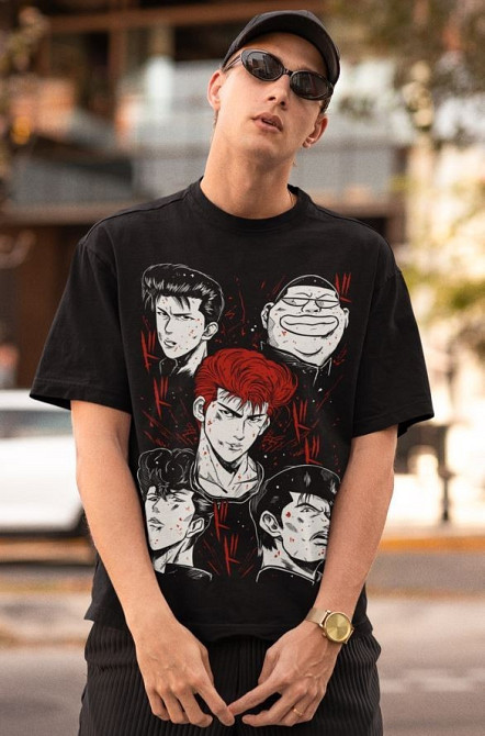 Футболка для мальчика аниме Слам Дунк Слам Дунк оверсайз (рост от 165 до 180 ) Черний AnimeJ1107m Днепр - изображение 5