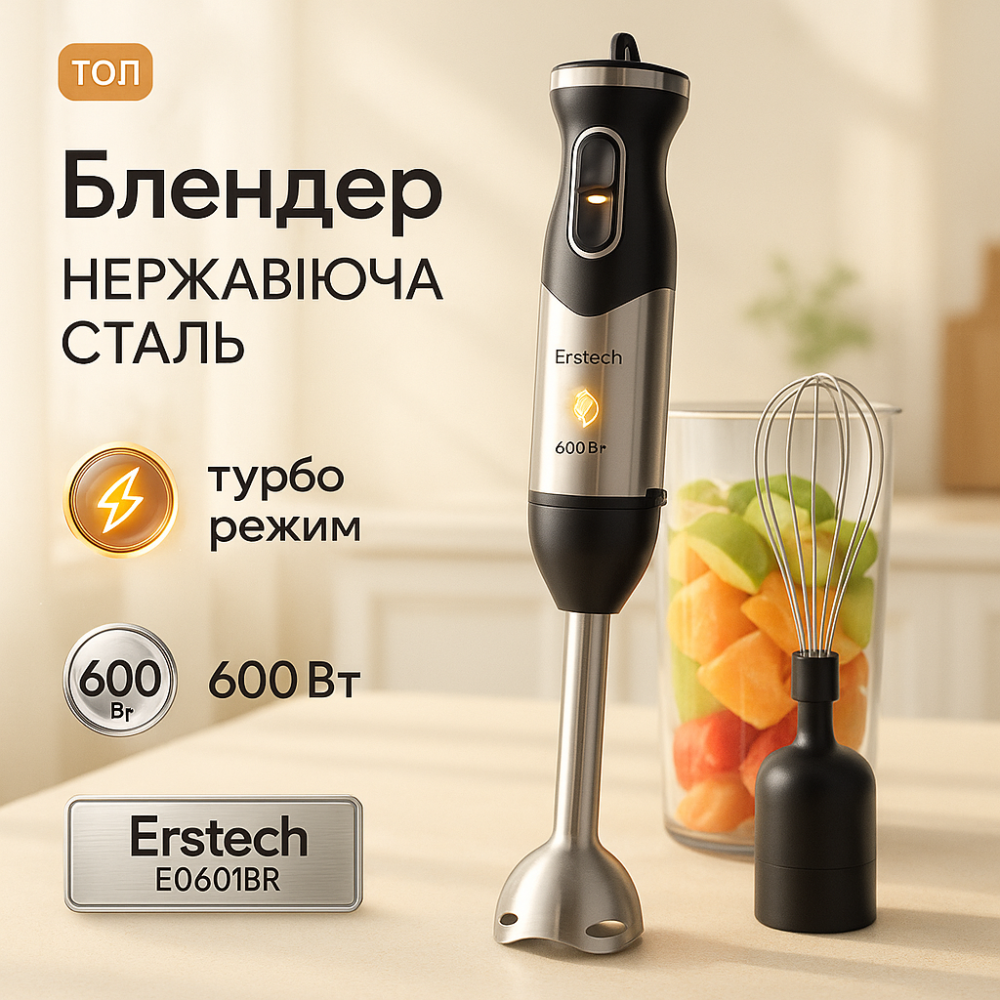 Электрический блендер для взбивания Erstech, Компактный блендер для домашнего использования HS-56 Львов - изображение 4