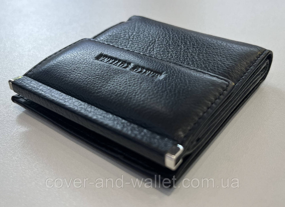 Маленький кошелек черного цвета с монетницей для женщин и мужчин Marco Coverna 1420 Киев - изображение 1