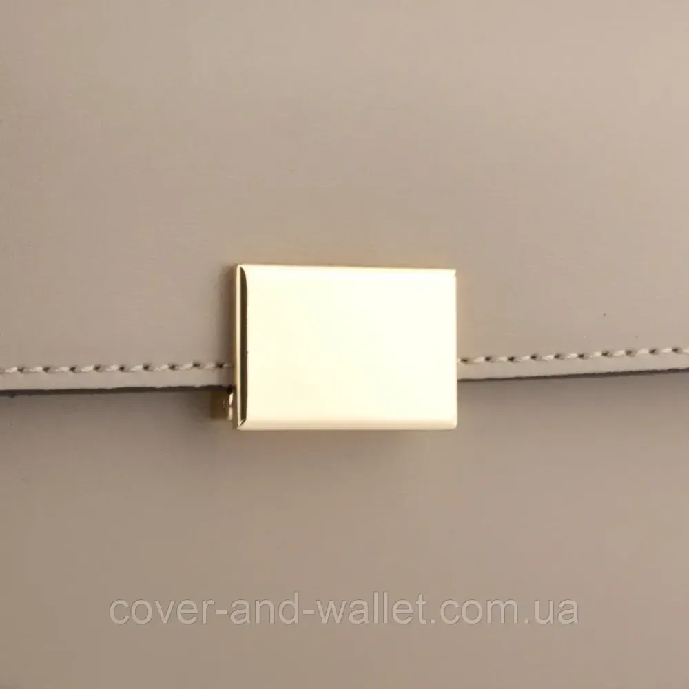 Жіноча міні-сумка бежевого кольору з натуральної шкіри через плече Virginia Conti Київ - фото 3