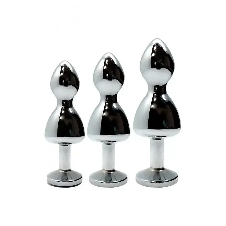 Металева анальна пробка Wooomy Lollypop Double Ball Metal Plug Blue M діаметр 3,1 см, довжина 9,4 см Львів - фото 4