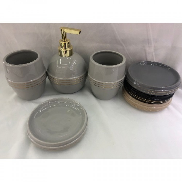 Набір для ванни Lulia Куля 4 предмета (Сірий) Вінниця - фото 1