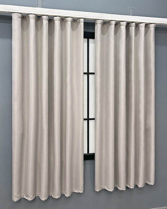 Комплект коротких штор VR-Textil Рогожка TERRA LUXE № 1859ш Попелястий 130х170 см 2 шт (35-0453) Київ - фото 3