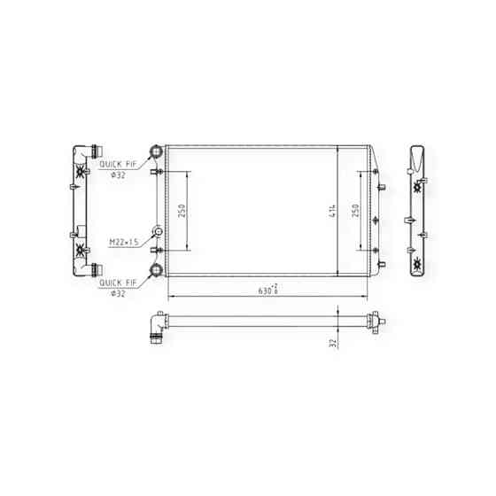 Радіатор двигуна Фольцваген Polo, Шкода Fabia, Сеат Cordoba 99-охолодження Мукачево