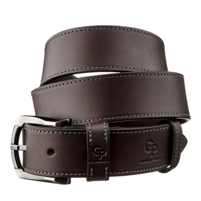 Ремень Grande Pelle Джинсовый Коричневый (11158) Винница - изображение 1