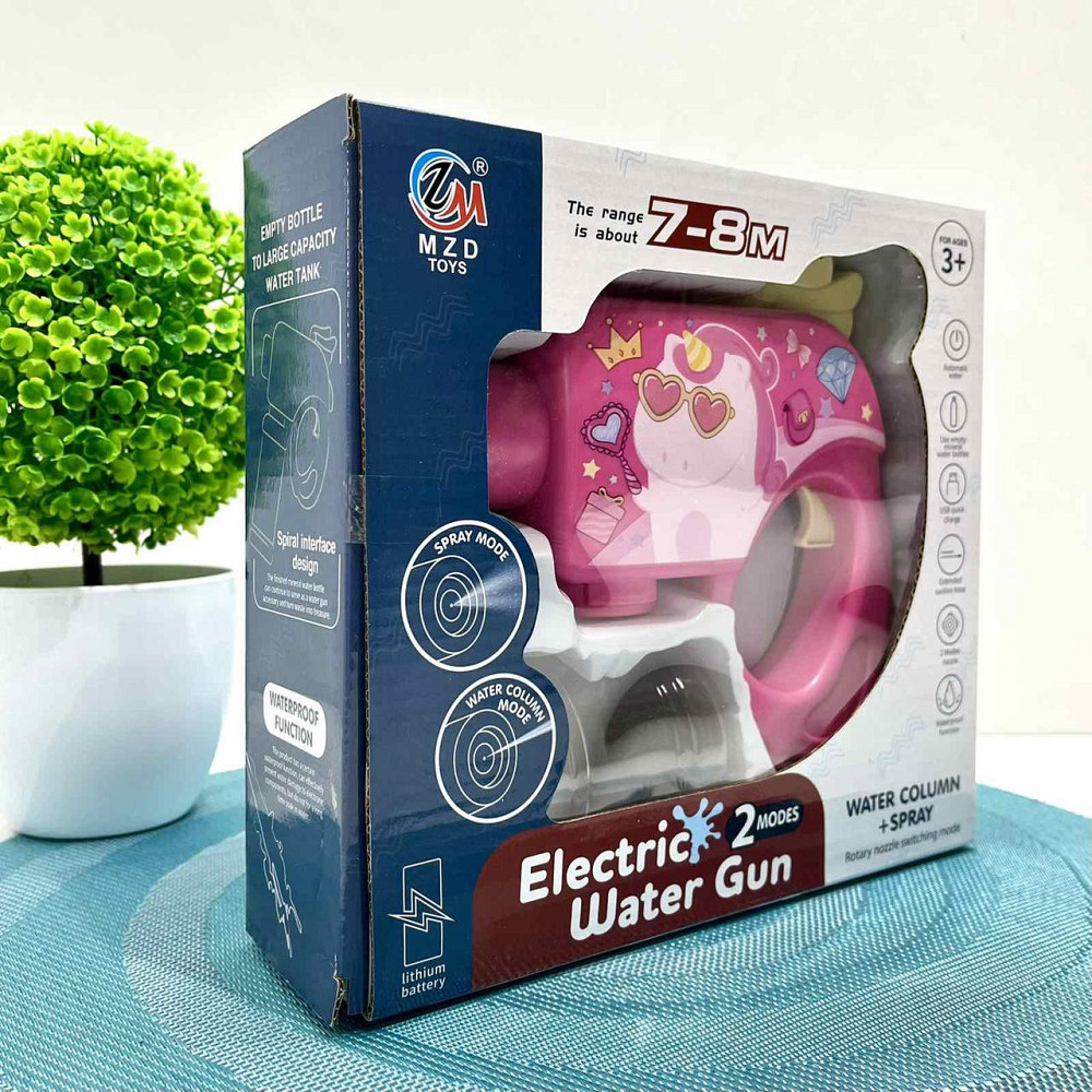 Автомат водяний на аккамуляторі 16см Рожевий (X4C) Чернігів - фото 3