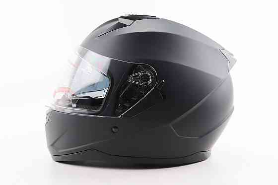 Шолом інтеграл, закритий (сертифікація DOT)+відкидні окуляри BLD-M67 L (59-60см), ЧОРНИЙ матовий Киев