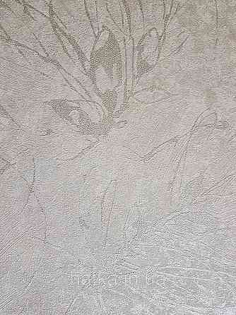 Шпалери метрові вінілові на флізеліні A.S.Creation Sylvana 1.06x10 листя штукатурка коричневе срібло 79125-4 Київ