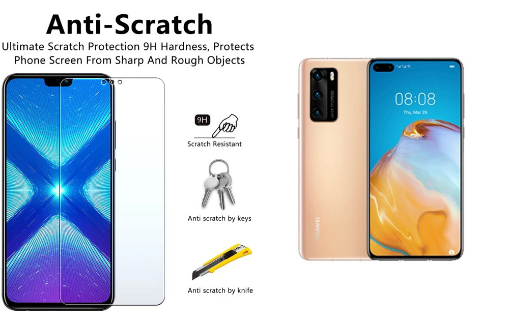 Защитное стекло NeoGlass для Huawei P40 – ультрапрозрачное и устойчивое Киев - изображение 1
