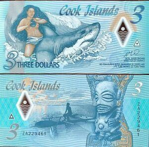 Cook Islands Острови Кука 3 Dollars 2021 UNC Polymer Полтава - фото 1