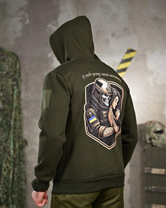 Милитари худи на флисе GENESIS Всесвіт oliva ПП8139 Одесса - изображение 1