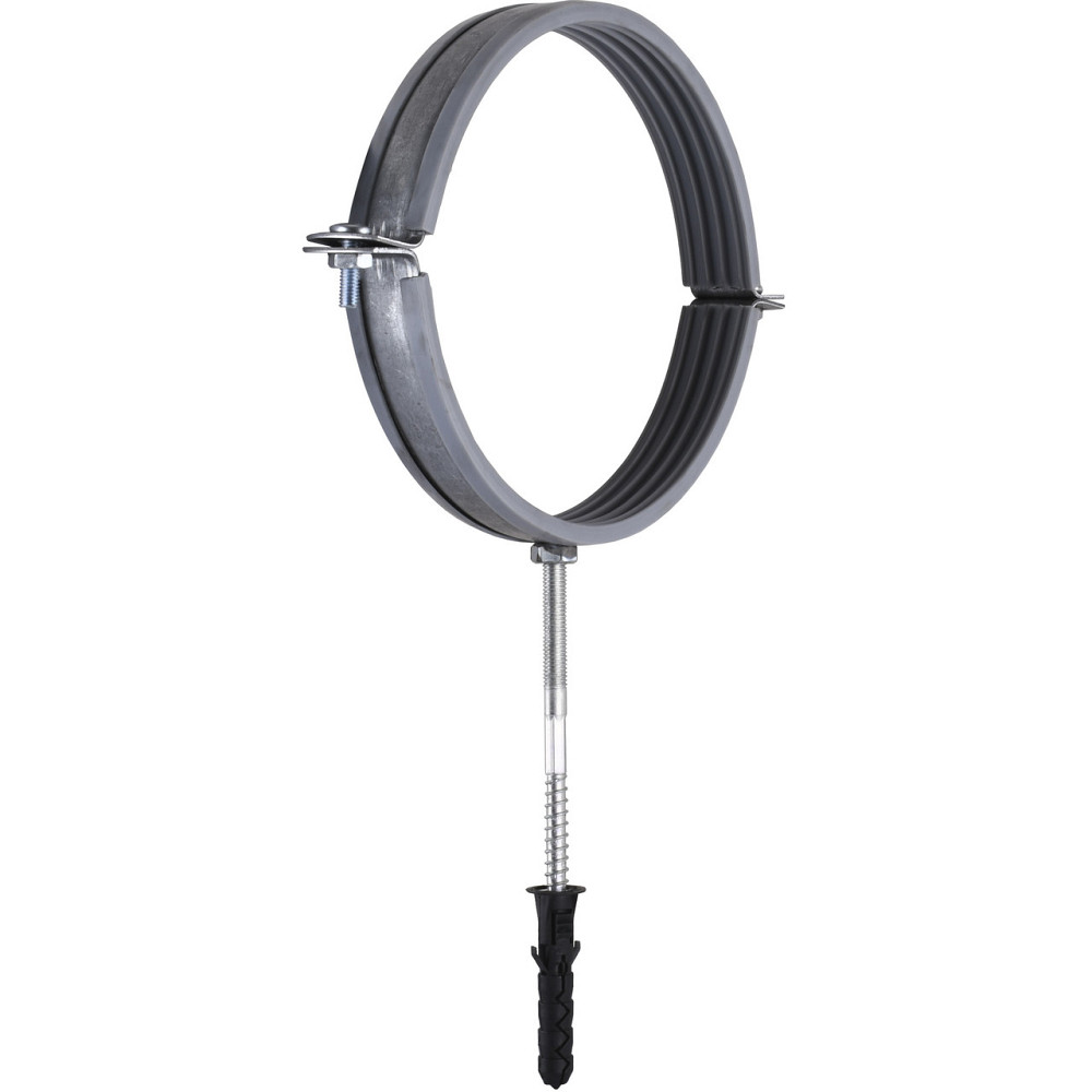 Хомут в сборе CR 6″ (158-168мм) с винтом-шурупом 8*100 и дюбелем в уп., серый (000007350) Киев - изображение 2