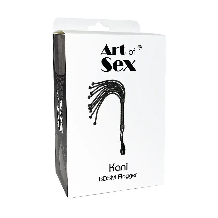 Ажурний батіг Кішка з екошкіри Art of Sex - Kani, колір чорний Львів - фото 4