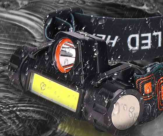 Ліхтарик налобний акумуляторний 1200мАгод XPE+COB AC Prof OPL1314 Київ