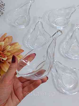 Набір соусників 6 шт Olens "Груша" h43 мм d147*92 мм скло для дому та ресторанів Київ