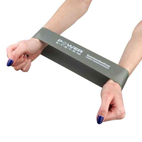 Резинка для фитнеса Power System с сопротивлением 23 кг для тренировок растяжки кроссфита и реабилитации Киев