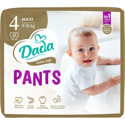 Підгузки Dada Extra Soft 4 Maxi (9-15 кг) 32 шт (4820174980689) Вінниця - фото 1