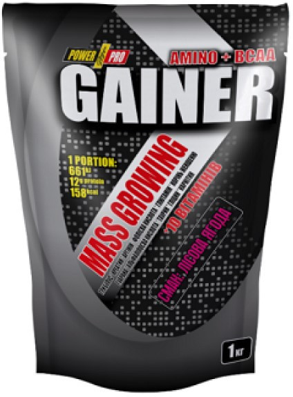 Гейнер для набора веса Power Pro Gainer 1000 гр лесная ягода Киев - изображение 3