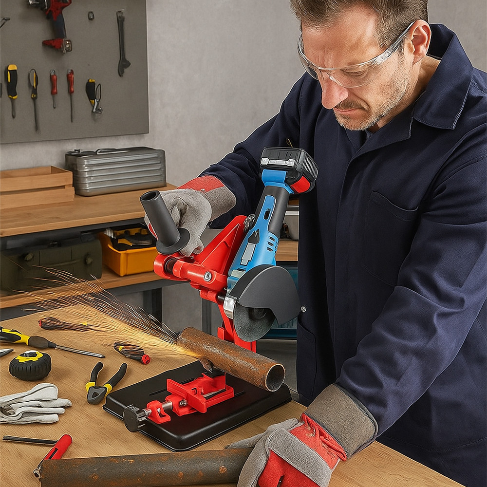 Стійка стенд для УШМ 115-125мм, TZ-6103, Червоний / Стійка для кутової болгарки / Тримач для болгарки Київ - фото 2