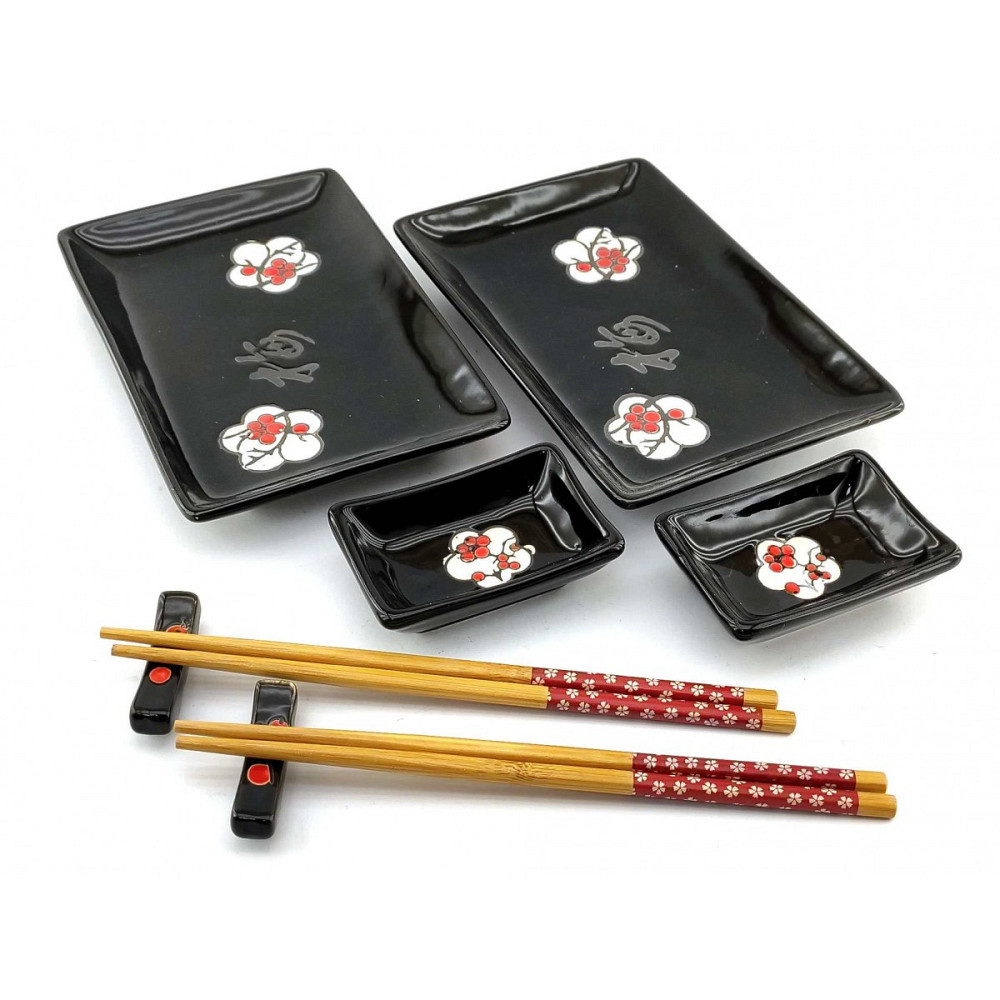 Тарелки для суши роллов на 2 персоны Черный Киев - изображение 1