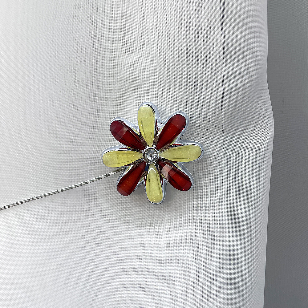 Магніти для штор та гардин "Квітка" набір 2 шт Червоний з жовтим (81-251) Київ - фото 2