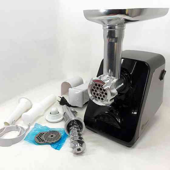 Электрическая настольная мясорубка с насадками DOMOTEC, Бытовая электромясорубка для мяса с насадками QD-14 Киев