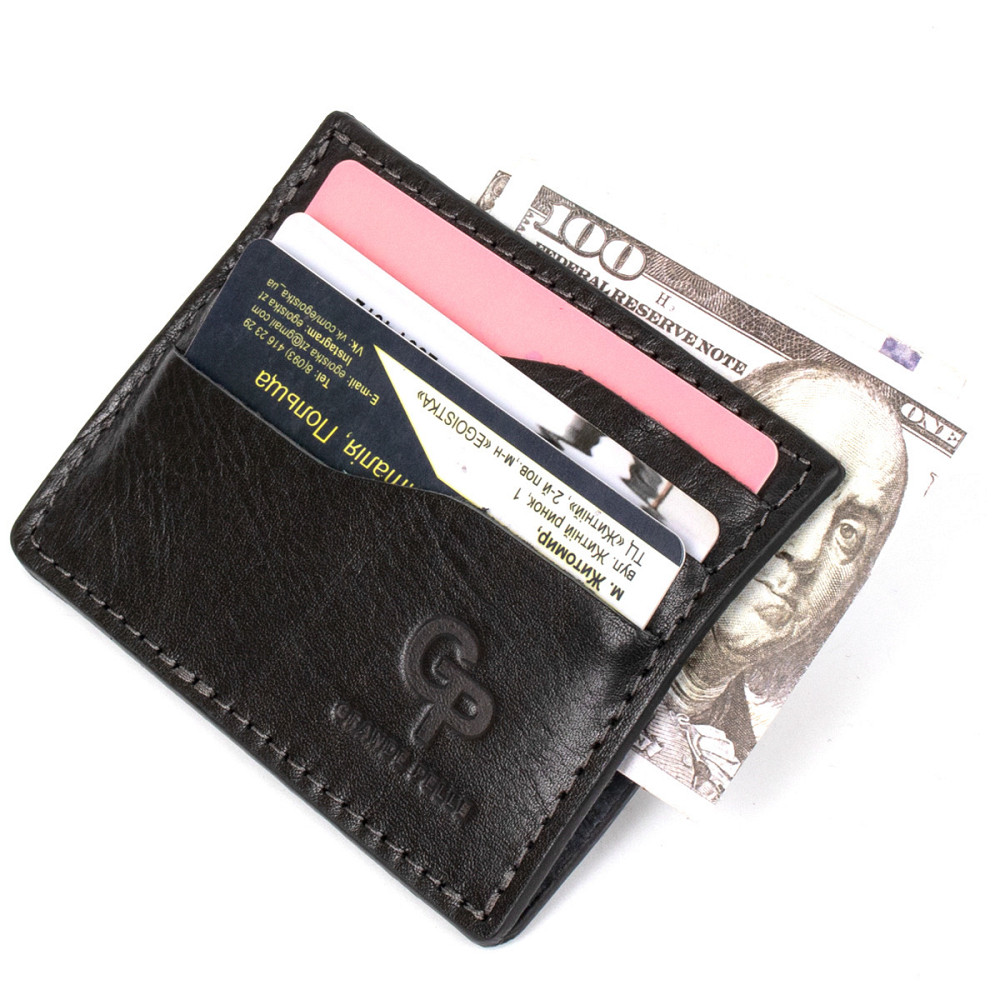 Кожаный картхолдер Черный (GRANDE PELLE) Киев - изображение 10