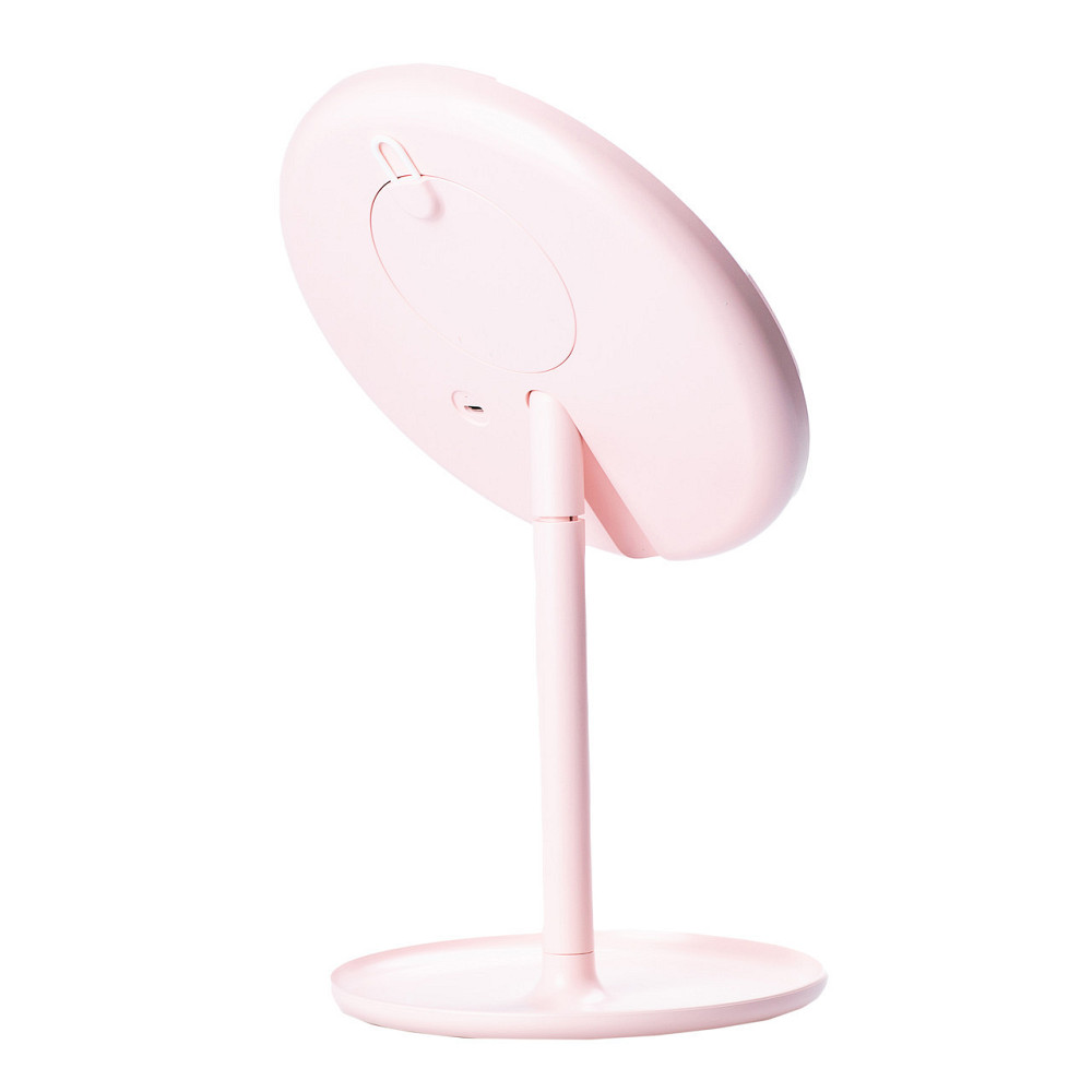 Зеркало для макияжа с подсветкой, розовое Киев - изображение 1