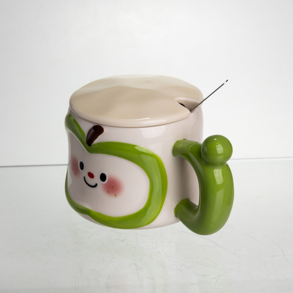 Фарфоровий набір: чашка з кришкою та ложкою для дітей Київ - фото 2