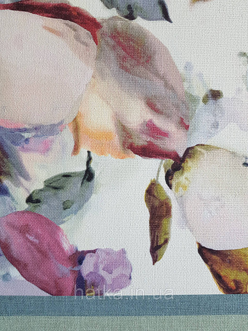 Обои виниловые на флизелиновой основе Rasch Florentine 1.06х10 цветы крупные сиреневые синие розовые  на белом Киев - изображение 4