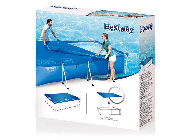 Накриття для каркасного басейну Bestway 58105 259 x 170 см Київ - фото 4