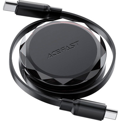 Дата кабель USB-C to USB-C 0.8m 60W dual retraction C13-03 Black Acefast (6974316280132) Вінниця - фото 3