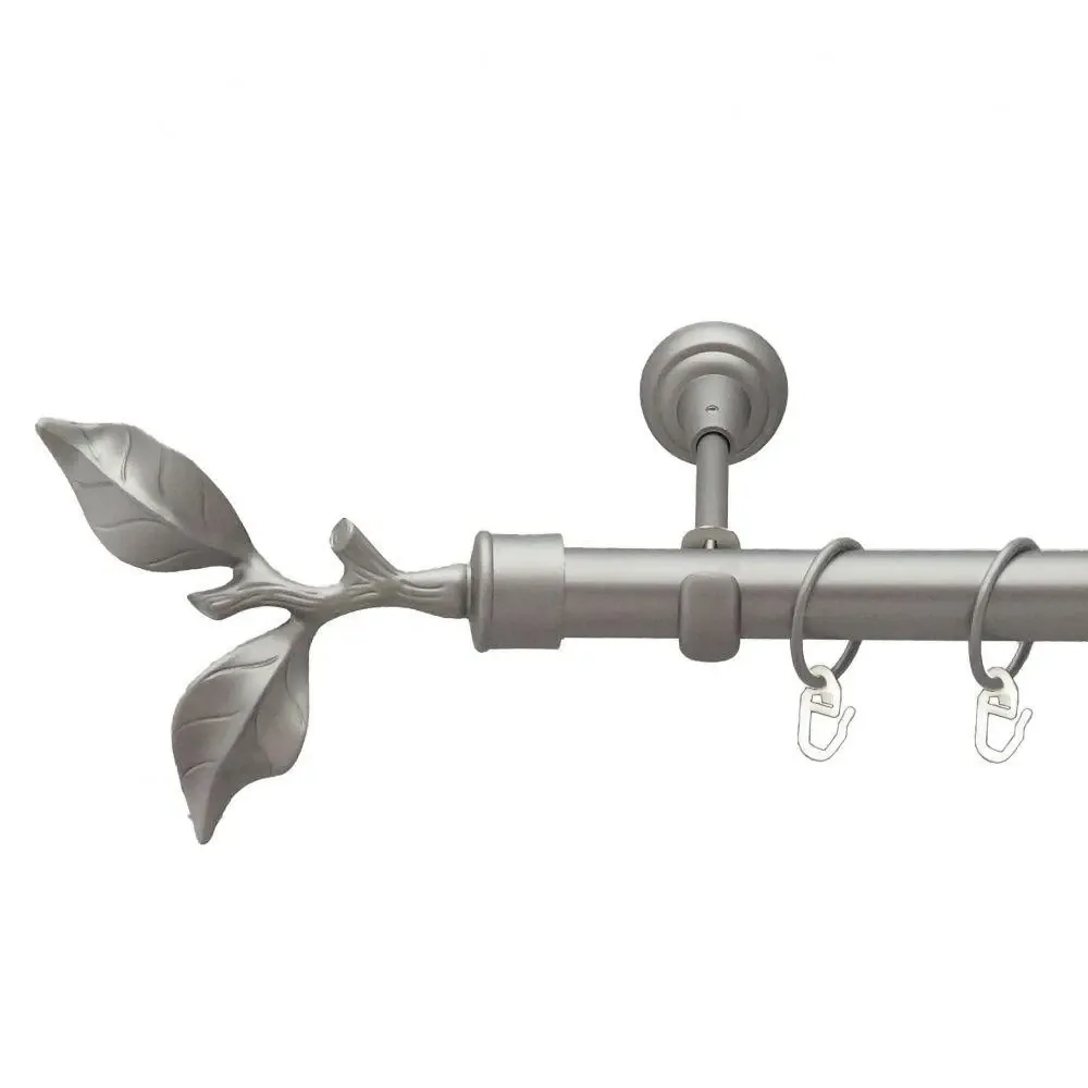 Карниз Orvit Листок Троянди металевий однорядний відкритий Сатин 25 мм 160 см (6322031) Львів - фото 1