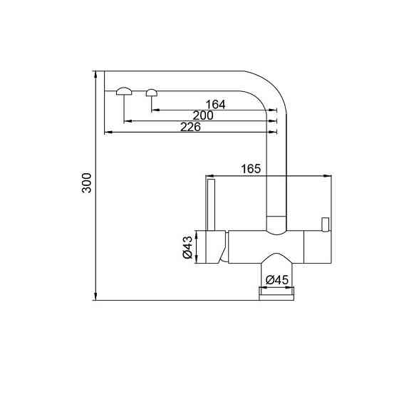 Змішувач для кухні з виходом для питної води KOER KB-72001-01   ( KR3391 ) 39572 Харків