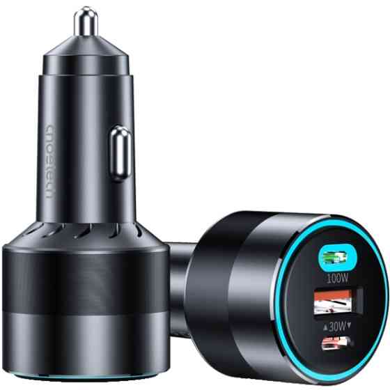 Автозарядка 3xUSB 124W (2xUSB-C+USB-A) PD3.0 100W чорна Choetech Винница