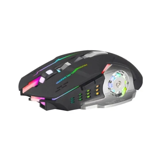 Безпровідна ігрова мишка T2 RGB підсвічування USB Charge + Bluetooth безшумна з вбудованим акумулятором Black Запоріжжя