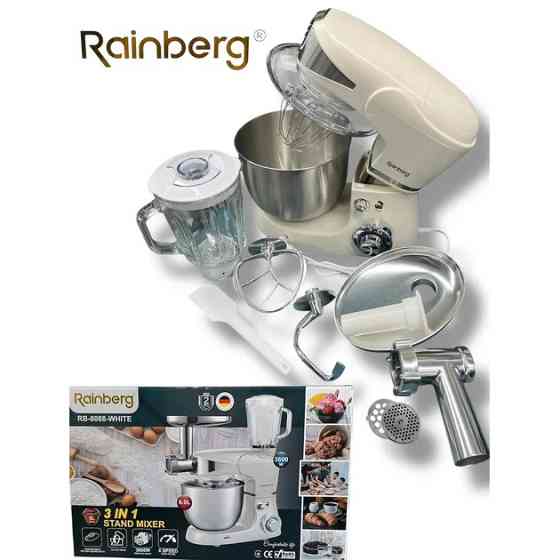Универсальный кухонный комбайн Rainberg RB-8088 6л мясорубка, блендер 3600Вт Планетарный тестомес White EO-37 Львов