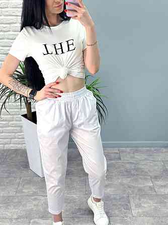 Літні штани з підворотом "Hunter" оптом | Батал | Розпродаж моделі Білий, 50-52 Київ