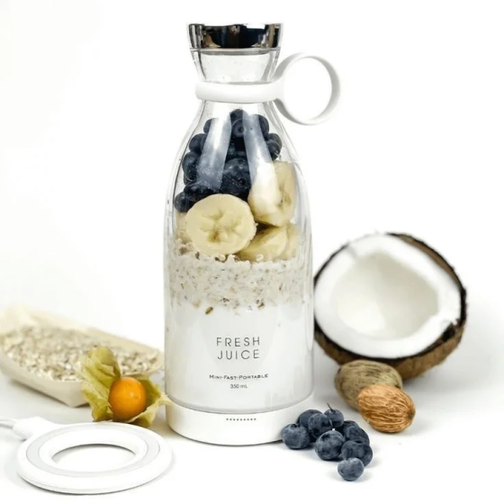 Портативный беспроводной мини блендер для смузи Prime Sport FRESH JUICE 350 мл белый Киев