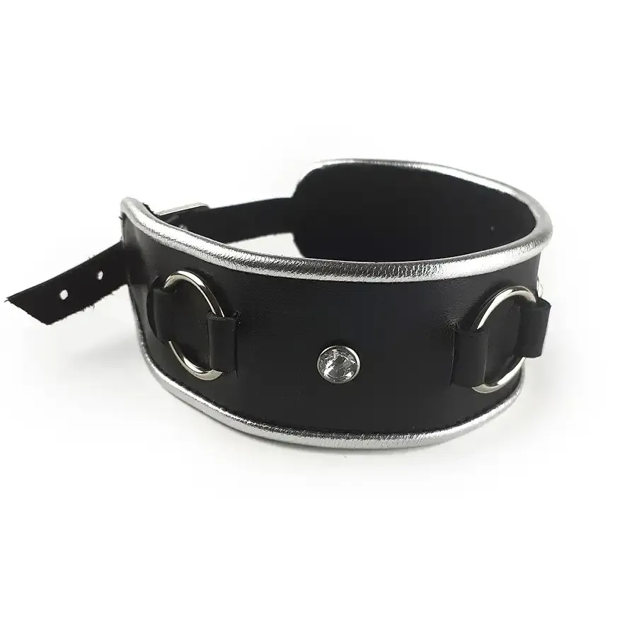Ошейник из натуральной кожи со стразами и кольцом Art of Sex -  Collar Ring Львів - фото 3