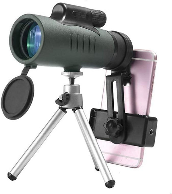 Монокулярний телескоп 12X42 з BAK4 призмами та триногою, для спостереження за птахами, природою та полюванням Київ - фото 2