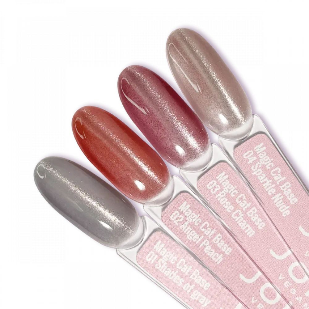 Камуфлирующая база для ногтей Magic Cat Base 04 Sparkle nude JOIA vegan 8 мл Киев - изображение 14