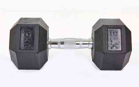 Гантель 15 кг цельная шестигранная гексагональная Zelart Киев