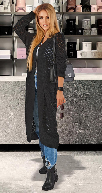 Ажурний в'язаний кардиган (42-46) Київ - фото 2