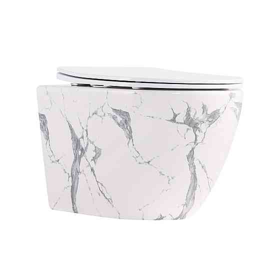 Унітаз підвісний Robin Ultra Quiet 490×365×325 мм, Marble, із сидінням Slim Duroplast / Soft-close / Quick Release QT13332381ASMR Київ